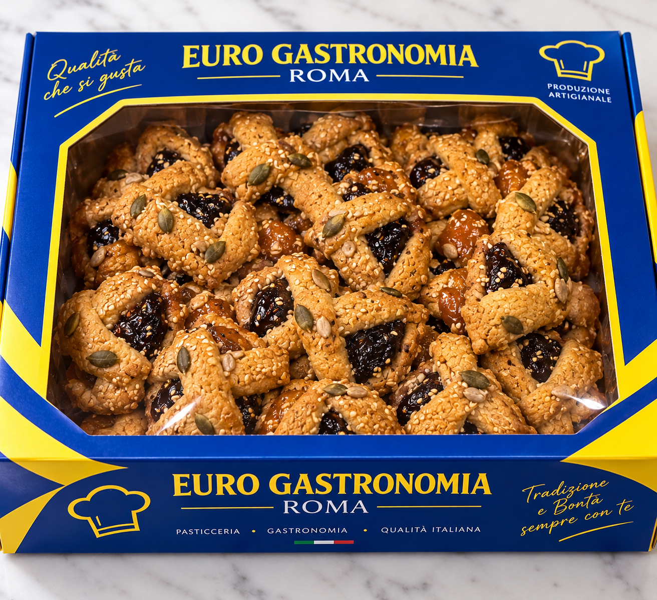 Crostatine Integrali arancio e mirtillo con Semi 1kg